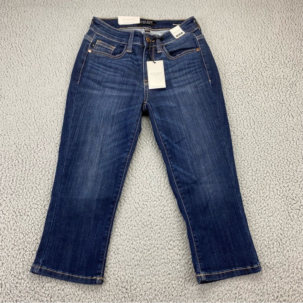 Judy Blue Womens Skinny Fit Capri Stretch Blue Denim Jeans  NWT   |  Size:  0/24
